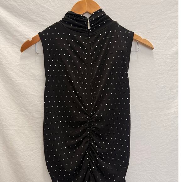 Michael Kors Womens Glistening Rhinestones Mini‎ Cocktail and Party Dress Large - Picture 6 of 6